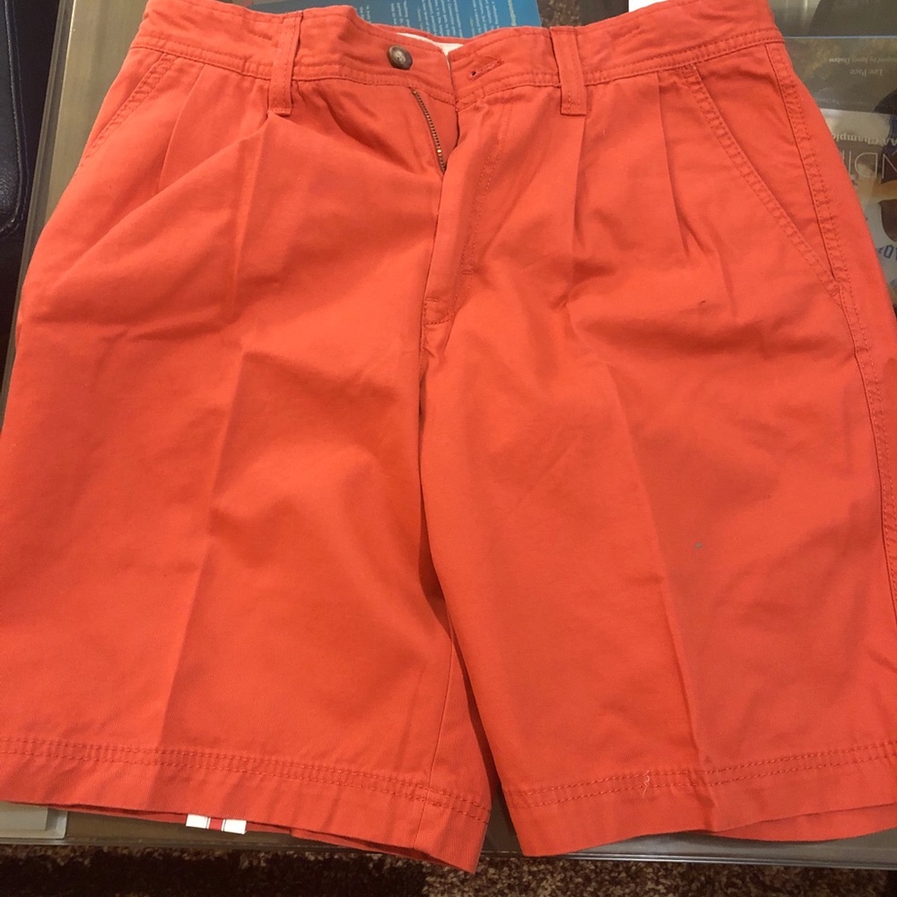 Red khaki pants